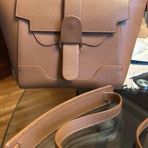 Senreve Brown Leather Shoulder Bag